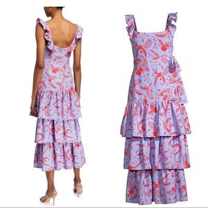 Likely tiered dress in purple & red - size 4 BRAND NEW, tags on